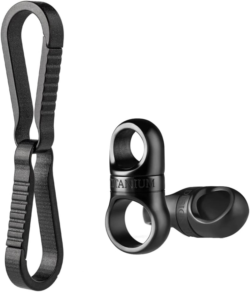 Edc Carry Clip - Tytanowy obrotowy łącznik do breloczka i
