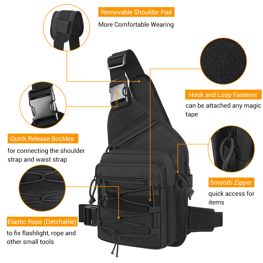 Outdoorowa kabura na broń Ukry – Edc Concealed Carry Sling Bag recenzja i cena